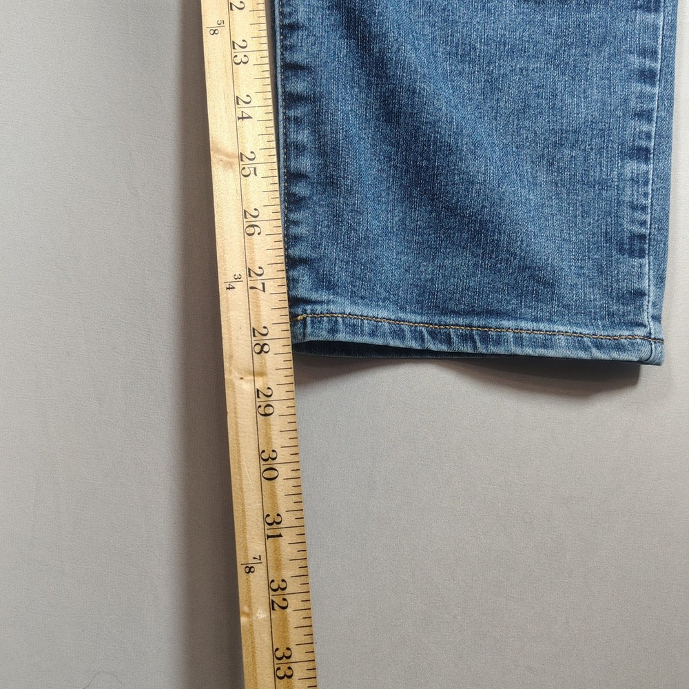 Athleta Sculptek Jean Women 29 Blue Mid Rise Stretch Denim Straight Cotton Blend - Picture 6 of 11